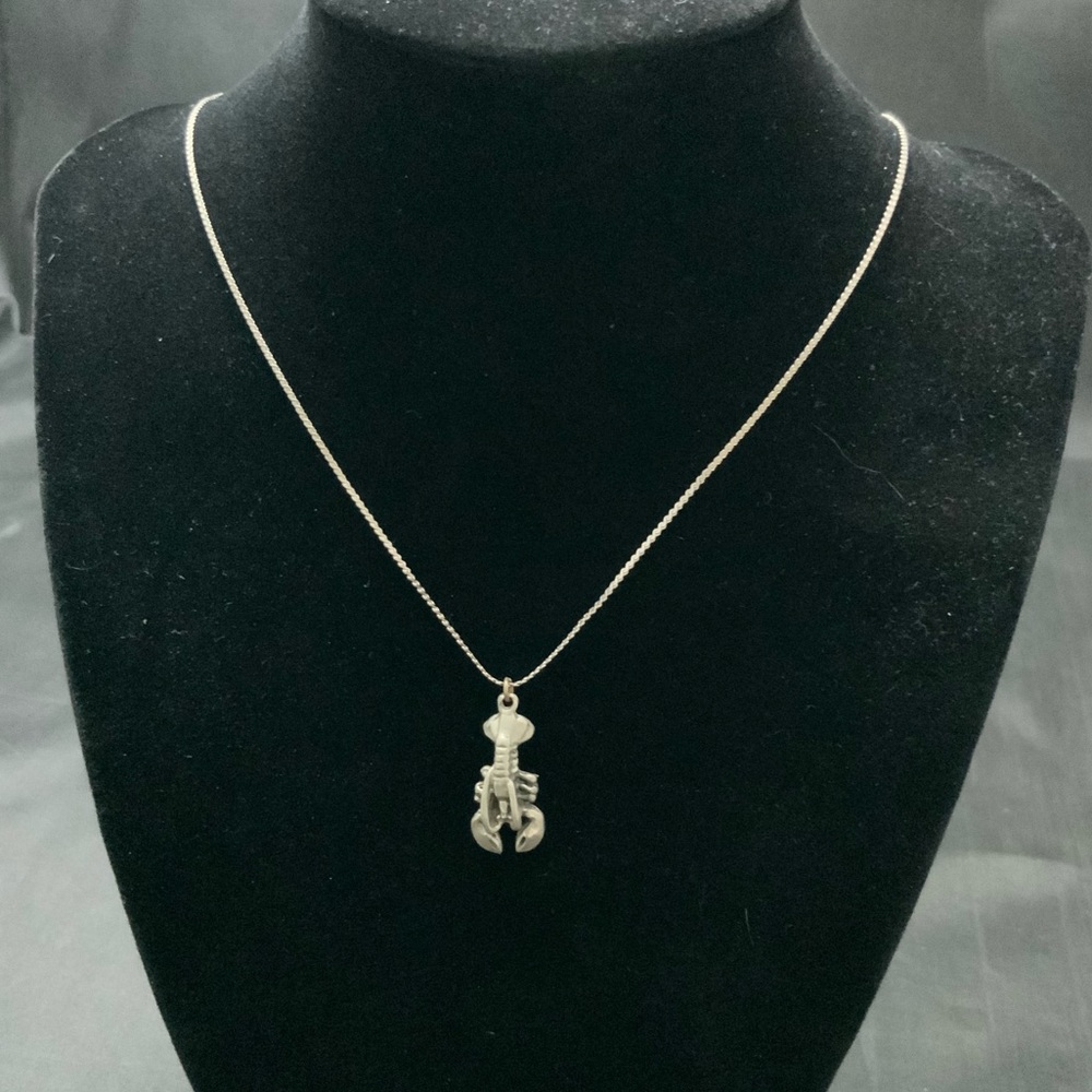 Pewter Lobster (or Crawfish) Necklace